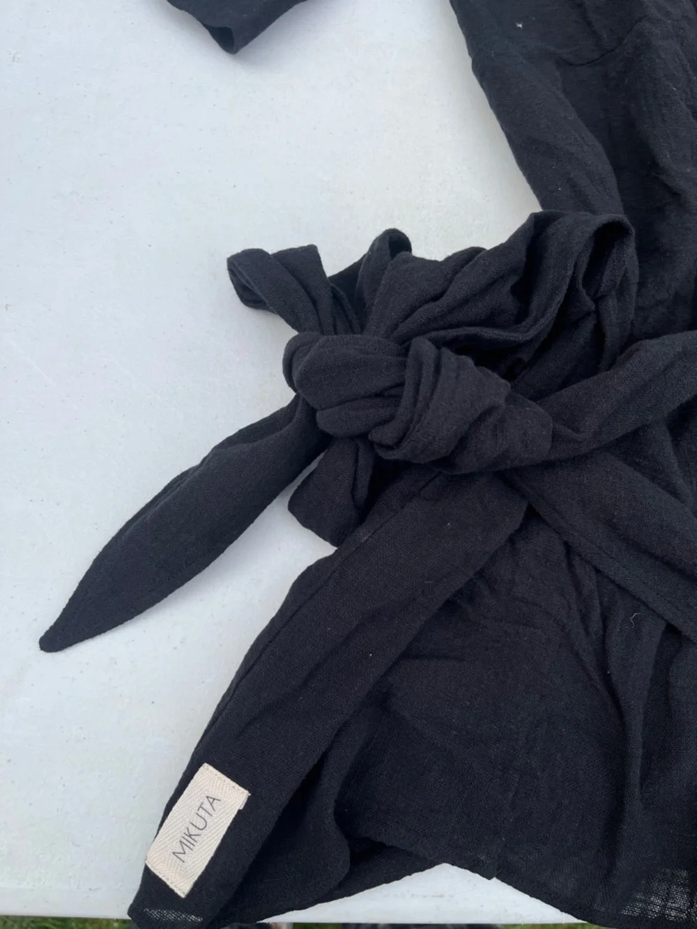 Mikuta Black Wrap Dress - Picture 3 of 4